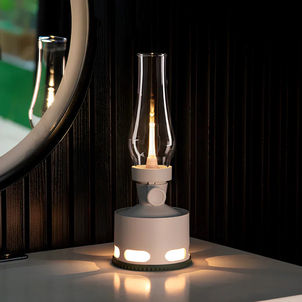 Vintage LED Glass Table Lantern