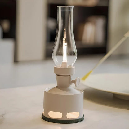 Vintage LED Glass Table Lantern