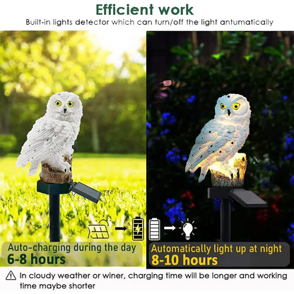 Garden Light Solar Owl Outdoor LED Set