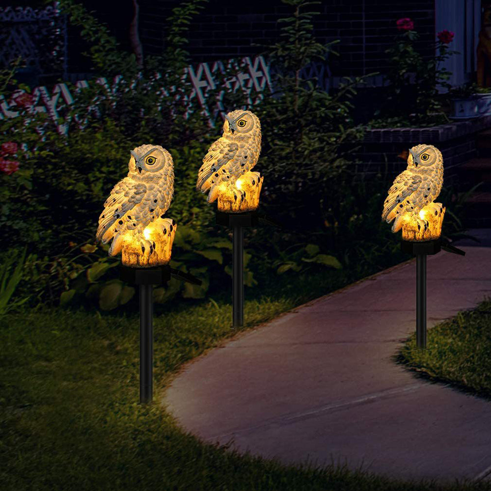 Garden Light Solar Owl Outdoor LED Set