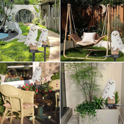 Garden Light Solar Owl Outdoor LED Set