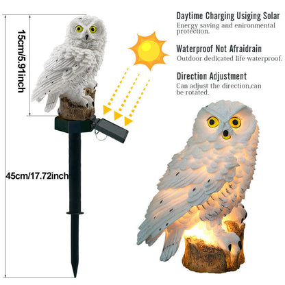 Garden Light Solar Owl Outdoor LED Set