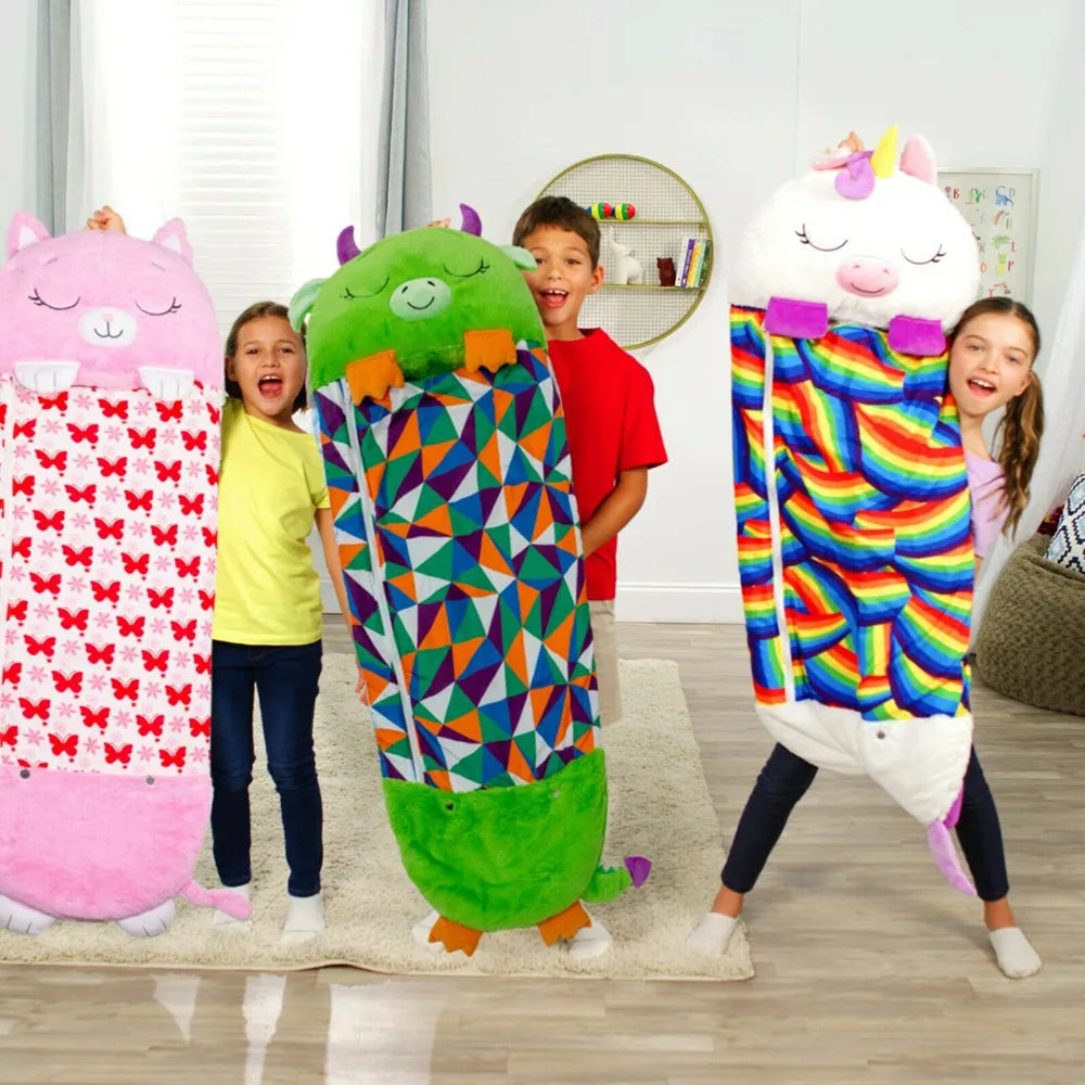 Kids Cuddle Cushion Plush Sleeping Bag