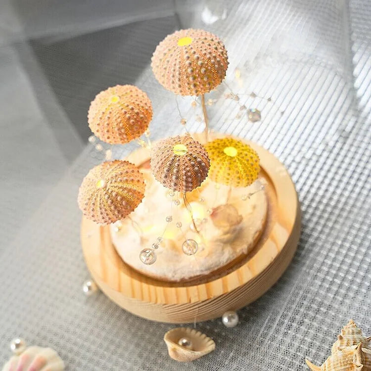 Table Lamp with Vintage Glass Dome Design