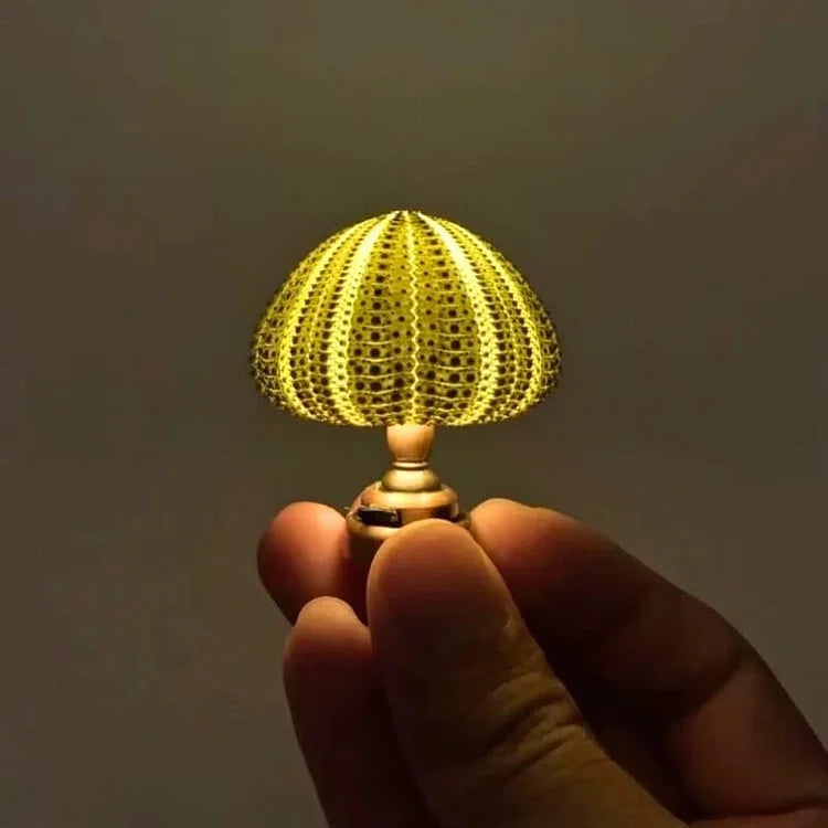 Table Lamp with Vintage Glass Dome Design