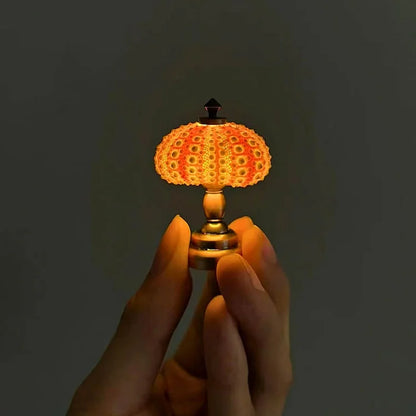 Table Lamp with Vintage Glass Dome Design
