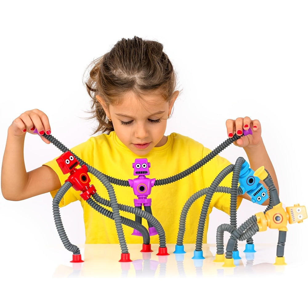 Kids Robot Suction Tube Sensory Toy
