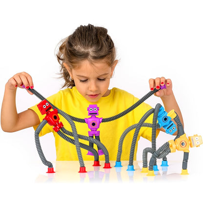 Kids Robot Suction Tube Sensory Toy