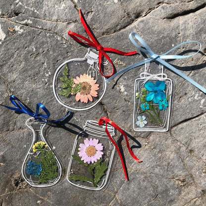 Dried Flower Bookmarks Set (15 + 15)
