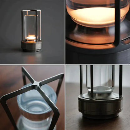 LED Candle Effect Crystal Table Lamp