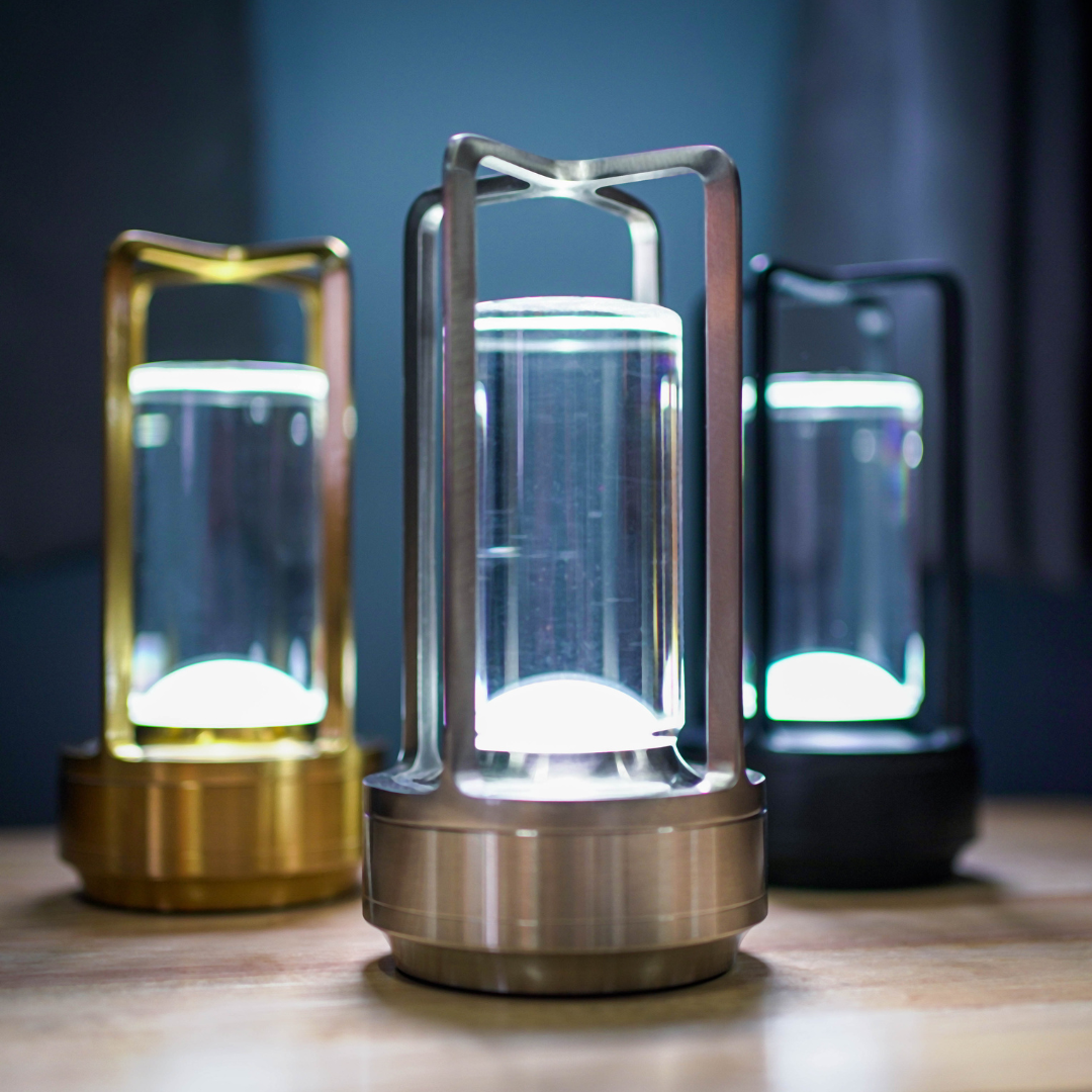 LED Candle Effect Crystal Table Lamp