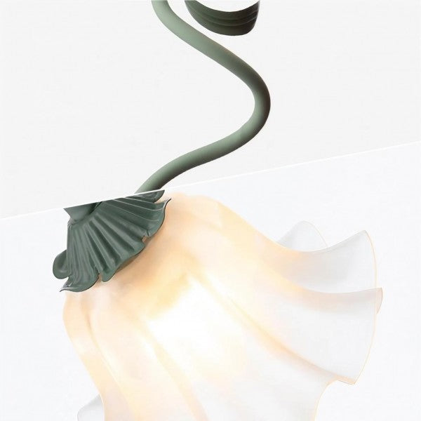 Table Lamp with Vintage Flower Design Base