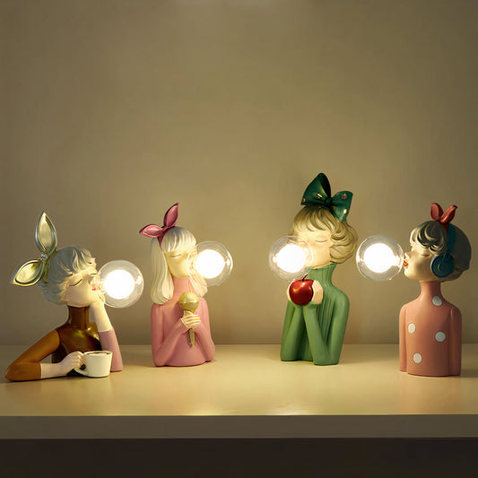 Table Lamp Modern Resin Girl Design Light