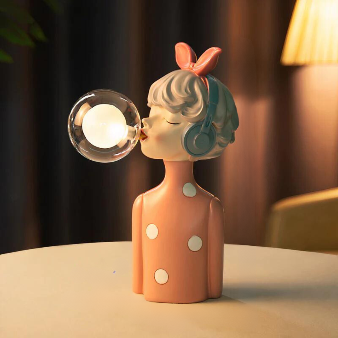 Table Lamp Modern Resin Girl Design Light