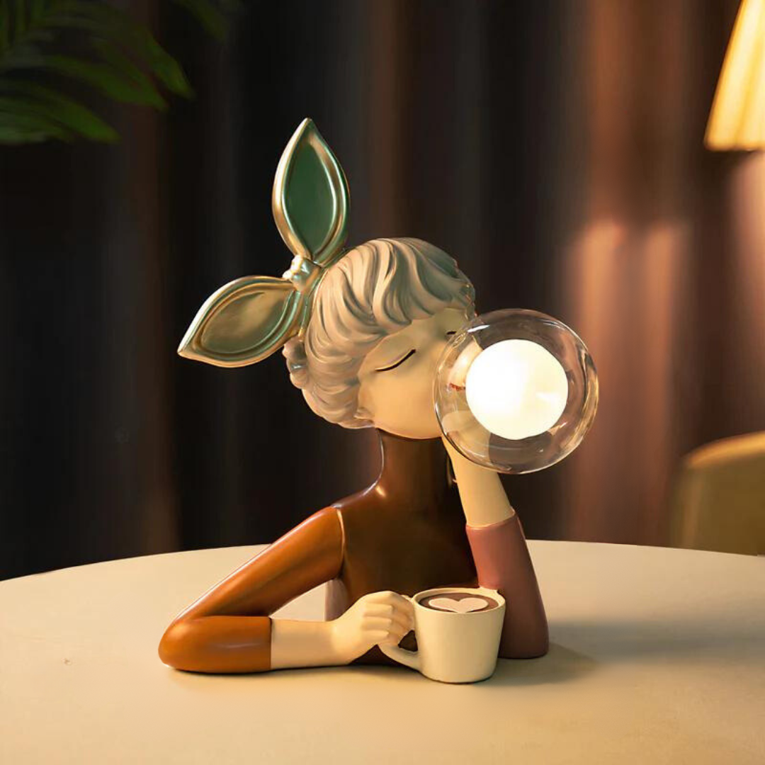 Table Lamp Modern Resin Girl Design Light