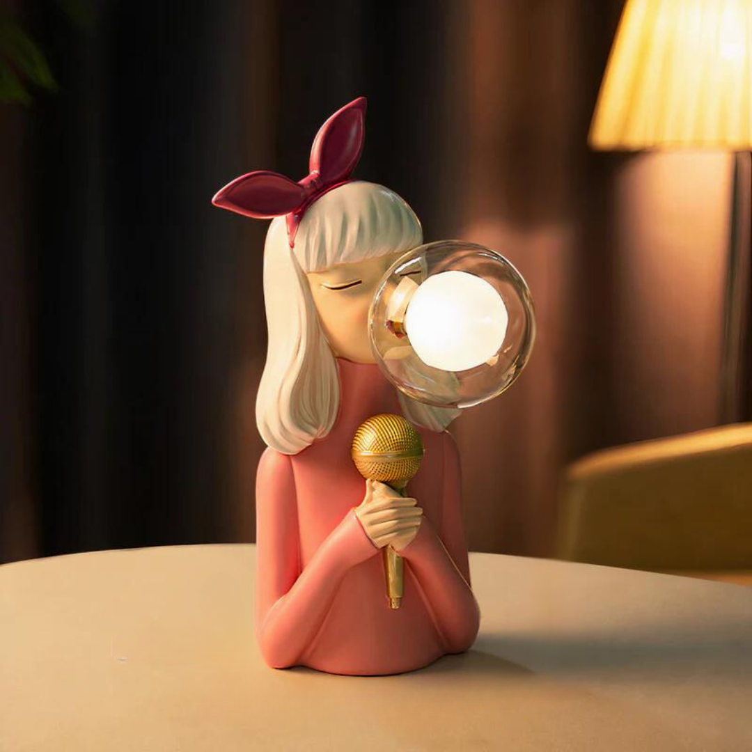 Table Lamp Modern Resin Girl Design Light