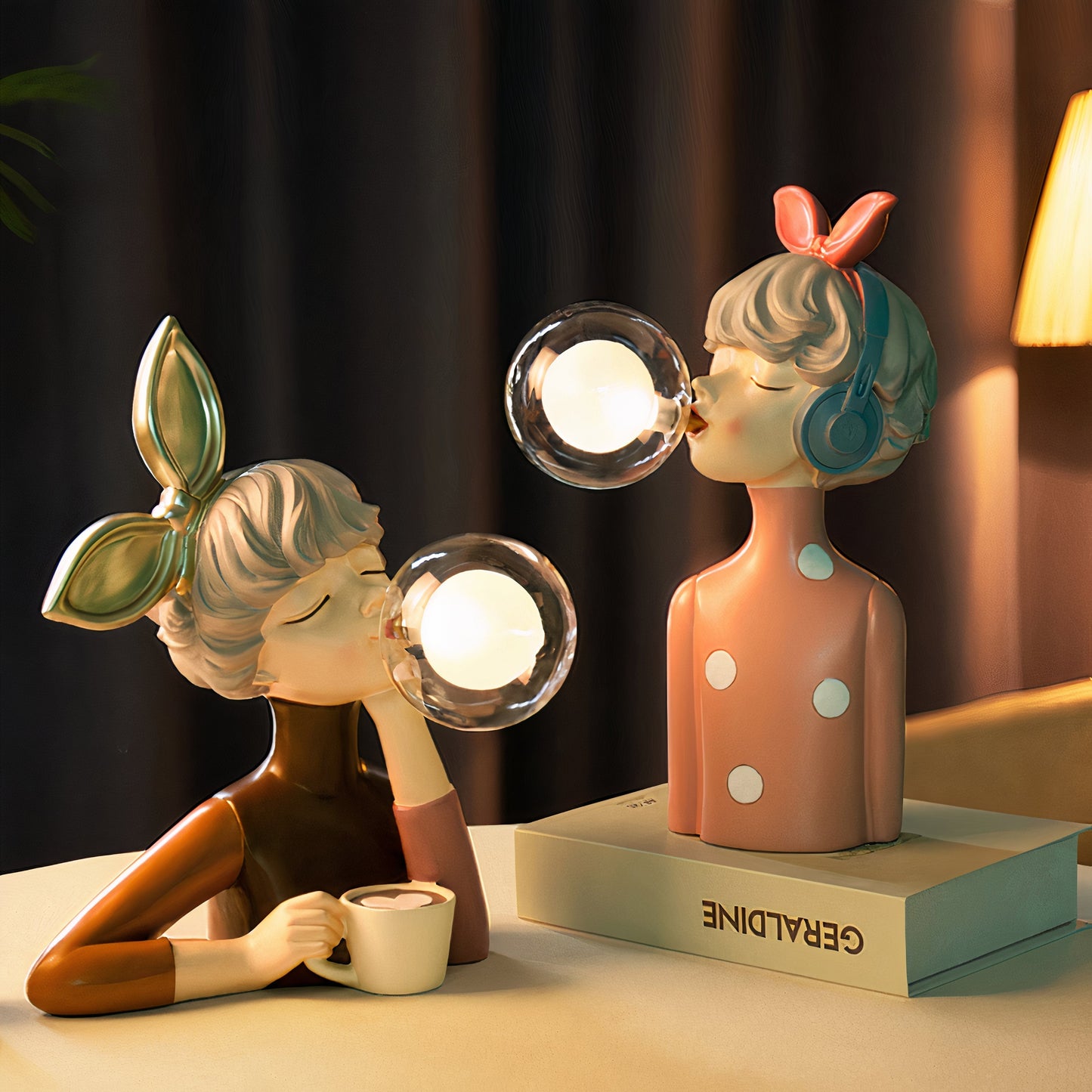 Table Lamp Modern Resin Girl Design Light