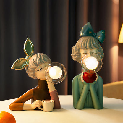 Table Lamp Modern Resin Girl Design Light
