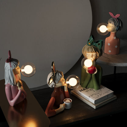 Table Lamp Modern Resin Girl Design Light