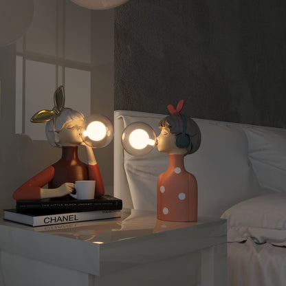 Table Lamp Modern Resin Girl Design Light