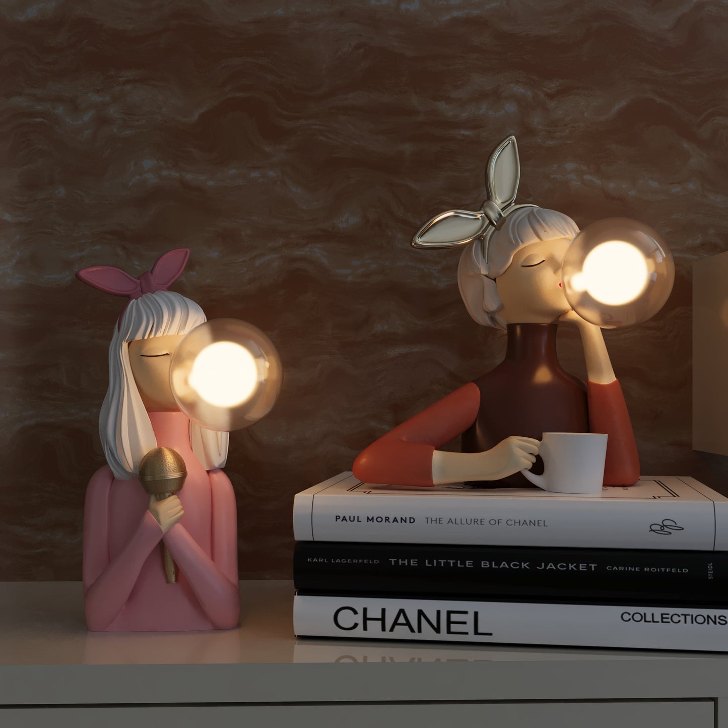 Table Lamp Modern Resin Girl Design Light
