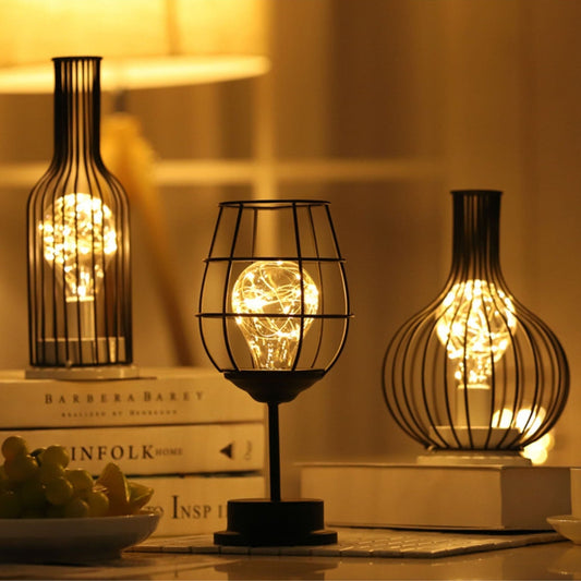 Table Lamp with Modern Black Metal Design