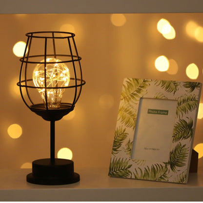 Table Lamp with Modern Black Metal Design