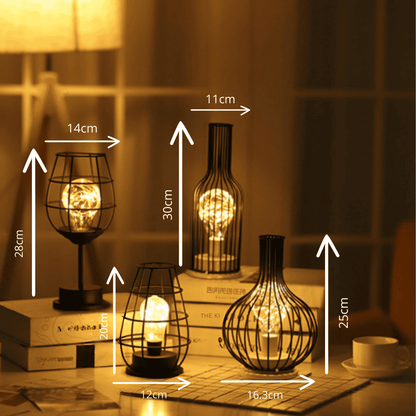 Table Lamp with Modern Black Metal Design