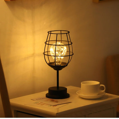 Table Lamp with Modern Black Metal Design
