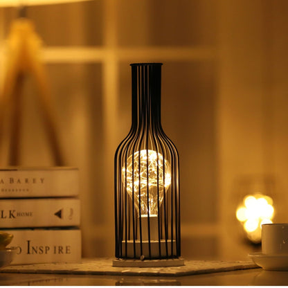 Table Lamp with Modern Black Metal Design