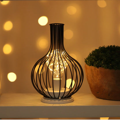Table Lamp with Modern Black Metal Design