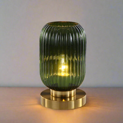 Table Lamp Modern Glass Shade Bedside Light
