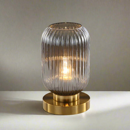 Table Lamp Modern Glass Shade Bedside Light
