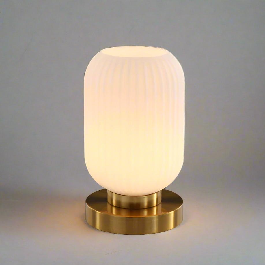 Table Lamp Modern Glass Shade Bedside Light