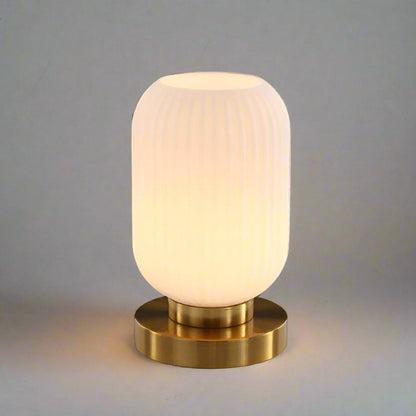 Table Lamp Modern Glass Shade Bedside Light