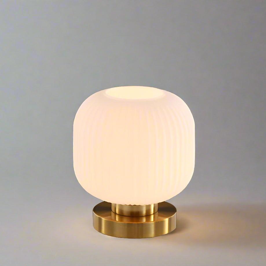 Table Lamp Modern Glass Shade Bedside Light