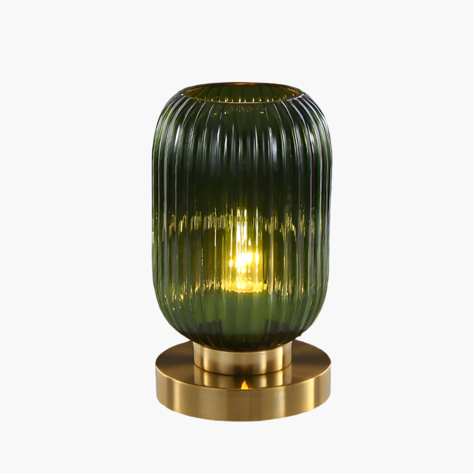 Table Lamp Modern Glass Shade Bedside Light