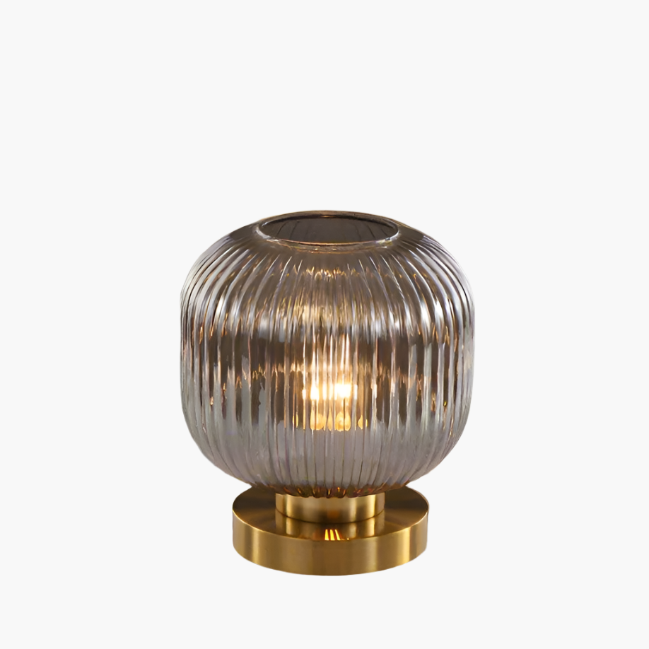 Table Lamp Modern Glass Shade Bedside Light