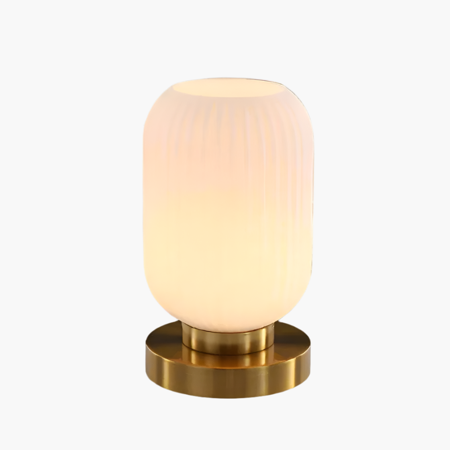 Table Lamp Modern Glass Shade Bedside Light