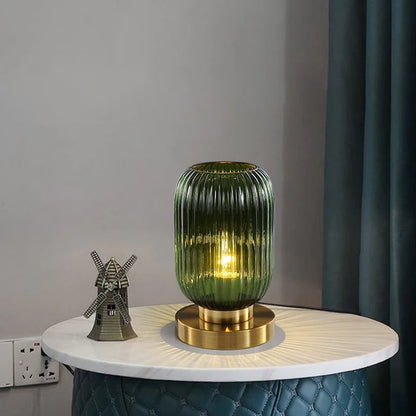 Table Lamp Modern Glass Shade Bedside Light