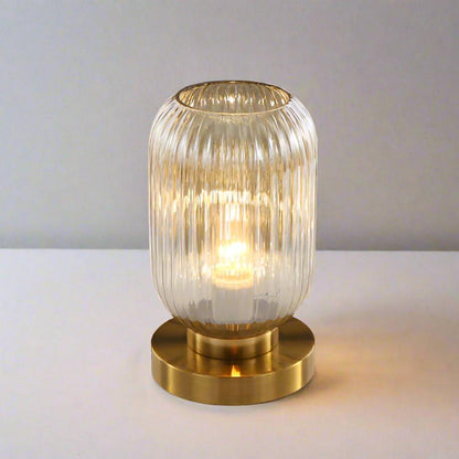 Table Lamp Modern Glass Shade Bedside Light