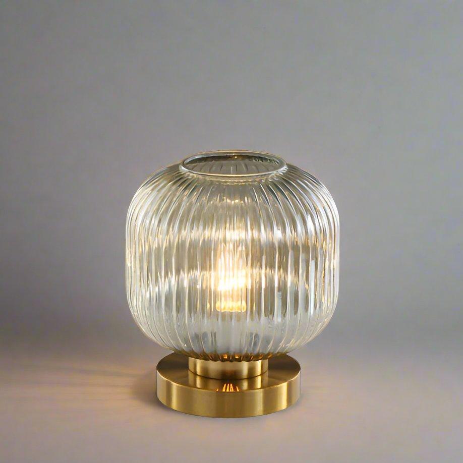 Table Lamp Modern Glass Shade Bedside Light