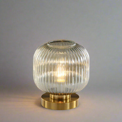 Table Lamp Modern Glass Shade Bedside Light