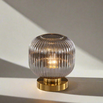Table Lamp Modern Glass Shade Bedside Light