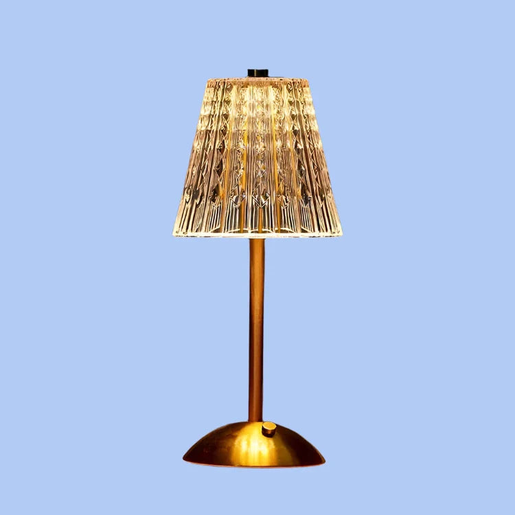 Table Lamp with Crystal Shade and USB Charging