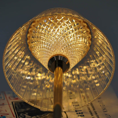 Table Lamp with Crystal Shade and USB Charging