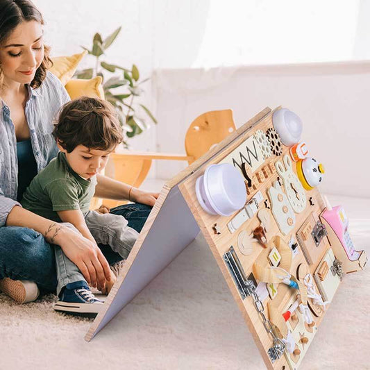 Wooden Montessori Learning Activity Board