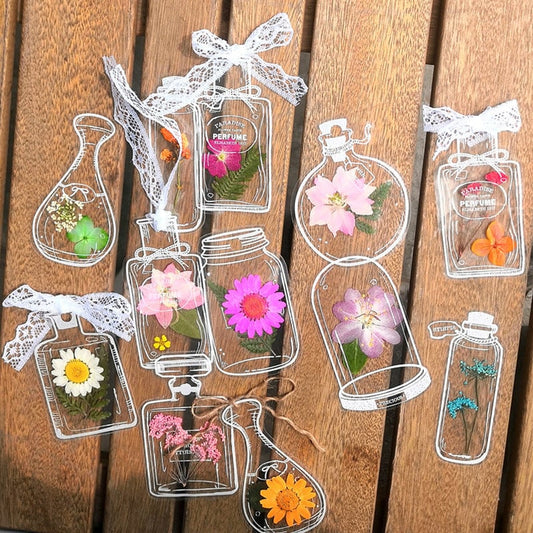 Dried Flower Bookmarks Set (15 + 15)