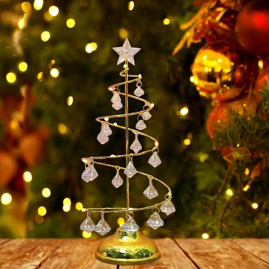 Christmas Table Lamp with LED Spiral Design