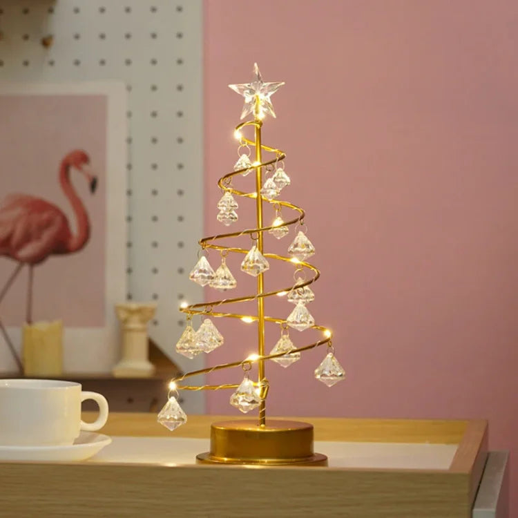 Christmas Table Lamp with LED Spiral Design